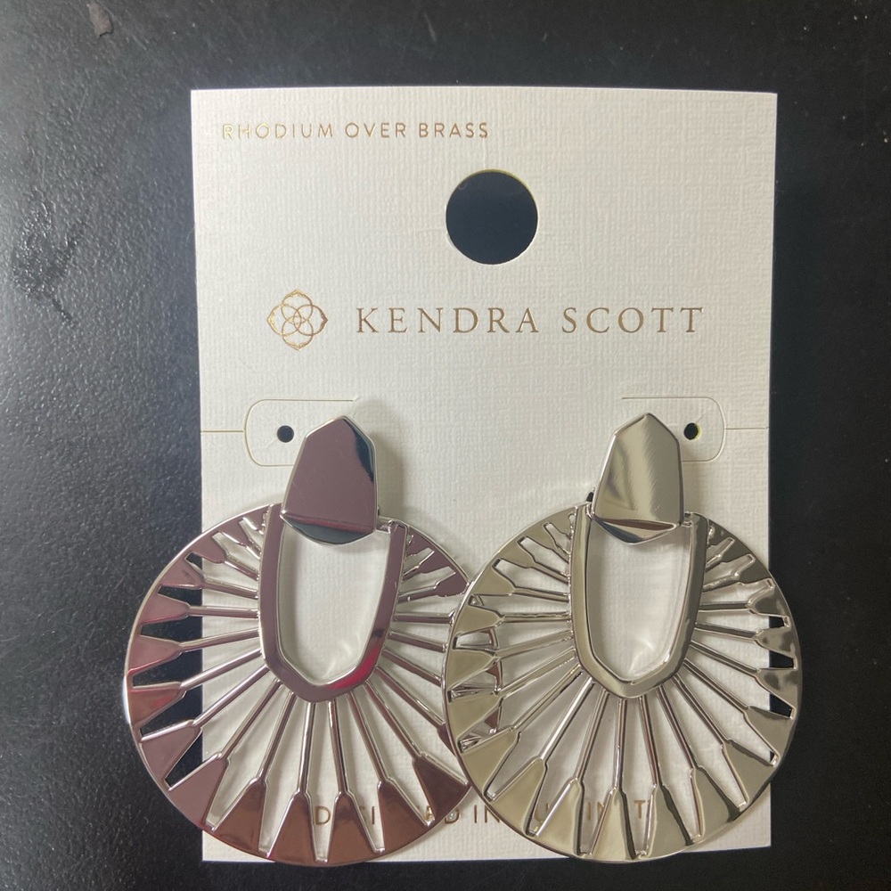 New! Kendra Scott Silver Statement Earrings